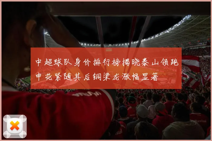 中超球队身价排行榜揭晓泰山领跑申花紧随其后铜梁龙涨幅显著